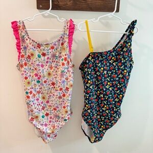Lands End Girls Size 16 One Piece Swimsuit Bundle x2